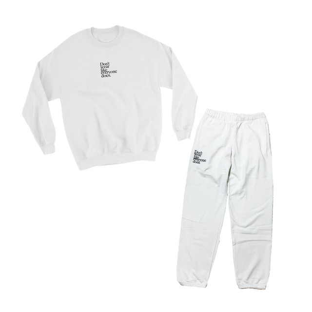 【Cat & Parfum】Don't wear like everyone does. Embroidery Logo Cotton Sweat Set Up