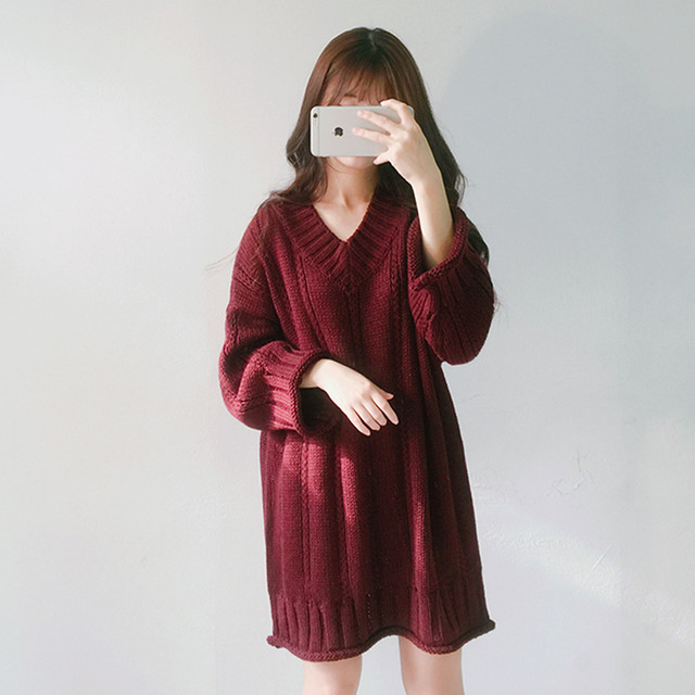 ワンピース 春ワンピース マタニティ ニットワンピ Vネック チュニック ミニ ショート丈 大人可愛い 長袖 秋 冬 大きいサイズ 10代 代 30代 40代 Ptngt0656 Shop Suba