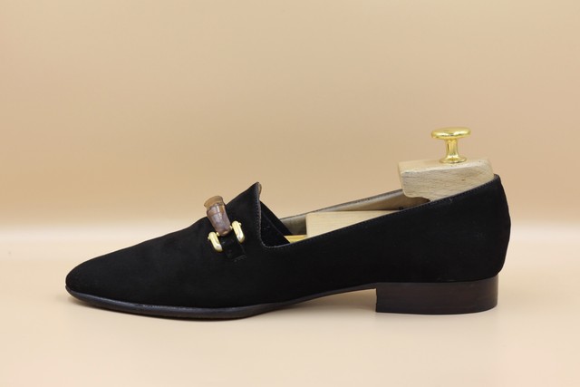 Gucci グッチ バンブーローファー ビットローファー 婦人靴 レディースシューズ 7 24cm イタリア製 スエード Vivo Shoe Salon