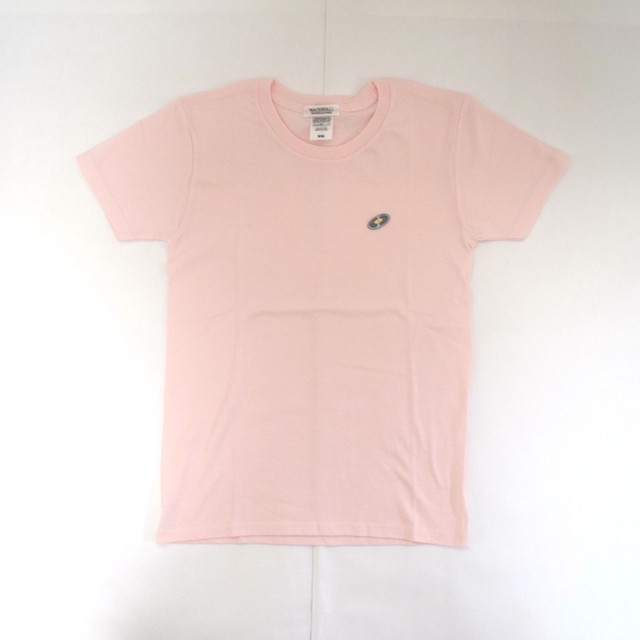 レコードワッペンワンポイントtシャツ レディース フロピンク Waterfall Wm Wl Waterfall レコードワッペンの服ユニセックスブランド