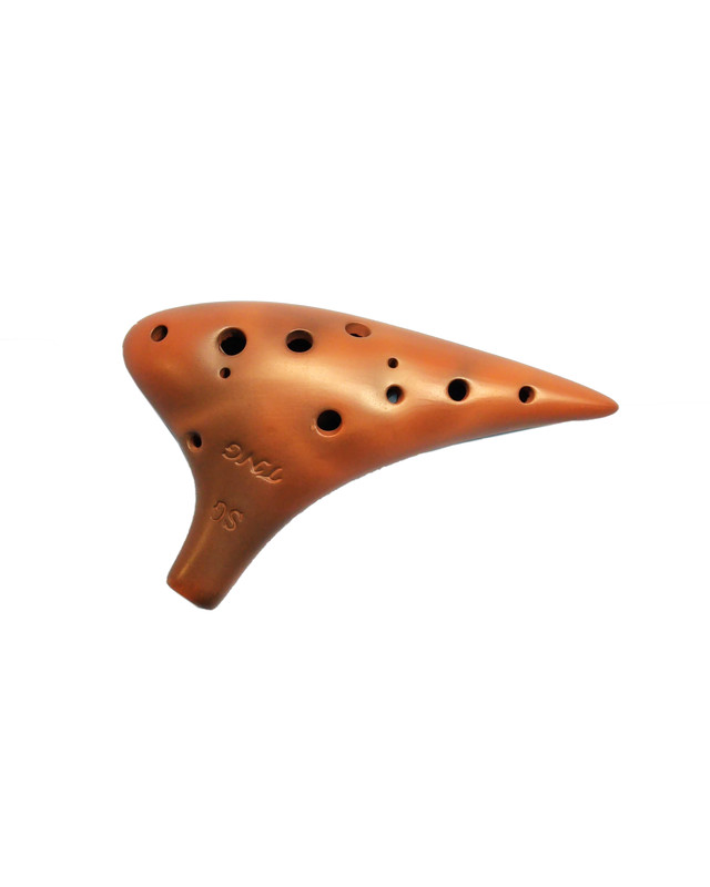 Tng オカリナ 楽器 ブラウン 12穴 Sg 高級 シングル 専用ケース付き Ocarina 管吹奏 紫砂 Tng Ocarina