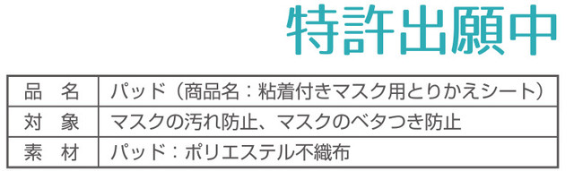マスク用 とりかえシート(粘着シール付き)
