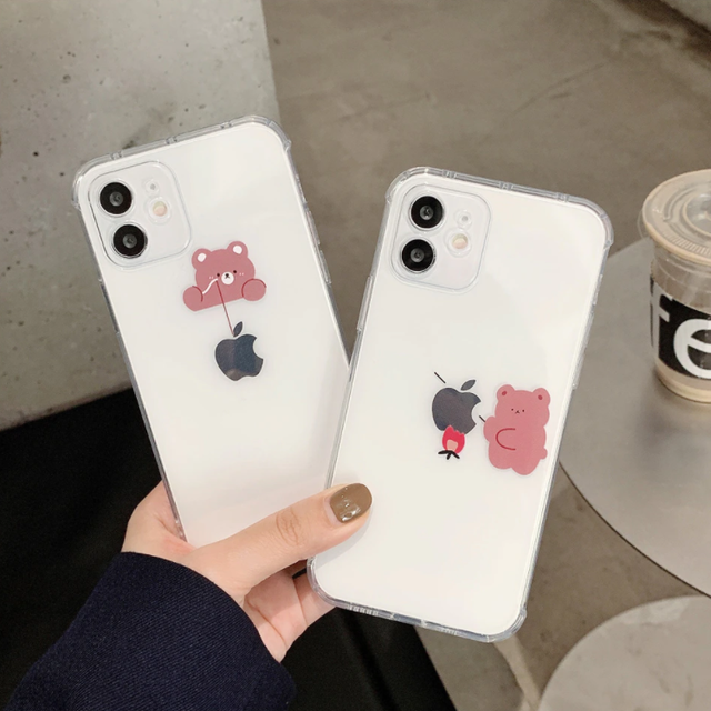 トリックアートデザイン くまちゃん イラスト焚き火 釣りクマ Bear クリア スマホケースカバーiphone12 Iphone12pro Max Iphone12mini Iphone7 8 Plus X Xs Xr 11 Pro Max スマホケース スマホグッズ専門店 Pca