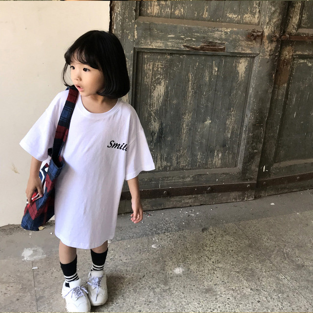 全3色 ロングtシャツ ワンピースtシャツ スマイル 可愛い 子供 キッズ ベビー服 赤ちゃん 男の子 女の子 夏物 半袖 Ta153 Berceau Select Shop ベルソー セレクトショップ キッズ 親子ペアetc