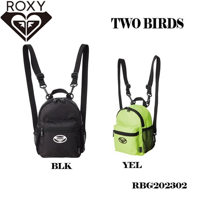 Rbg2302 ロキシー リュック バックパック バッグ レディース タウンユース 通勤 通学 アウトドア 旅行 黒 黄色 ブラック イエロー コンパクト 2l Two Birds Roxy Beachdays Okinawa