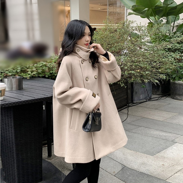 スタンドカラーコート アウター レディース 2way襟 冬 春 お洒落 大人女子 お出かけ デート 通勤 就活 きれいめ ゆったり コクーンコート ハイネック Officewalaa オフィスワラア レディースファッション スタイル