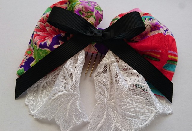 和装用髪飾り レースとリボン 送料無料 Fukuko313