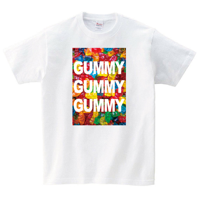 グミ Tシャツ メンズ レディース 半袖 ハリボー Haribo ゆったり おしゃれ トップス 白 代 30代 ペアルック プレゼント 大きいサイズ 綿100 160 S M L Xl デザインtシャツ通販サイトのshortplate ショートプレート