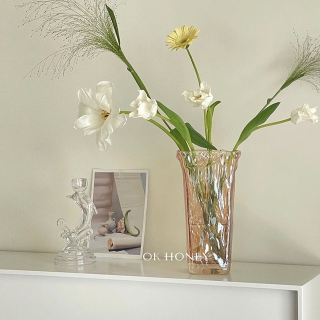 Newオーロラクリアベース 花瓶 ガラス花瓶 韓国インテリア 韓国雑貨 Nuance You 韓国インテリア 韓国ファッション 北欧インテリア 海外インポート品 通販shop