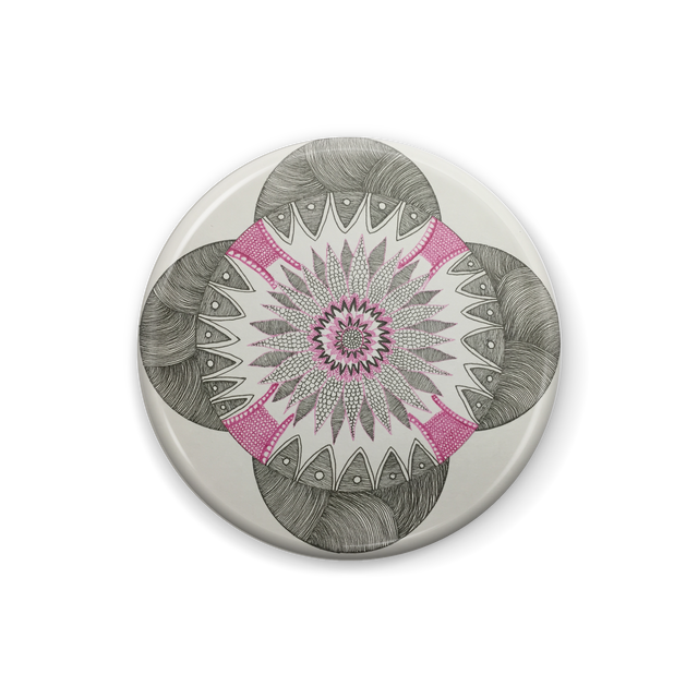 曼荼羅デザイン缶バッジ Nao Mamoru