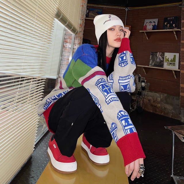 color irregularity knit