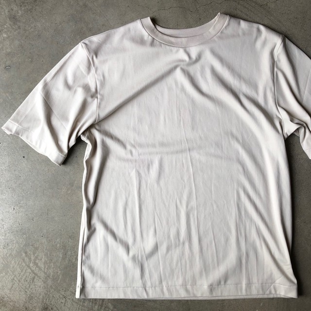 Lamond ラモンド スビンコットン 5分袖 Tシャツ ベージュグレー Naps