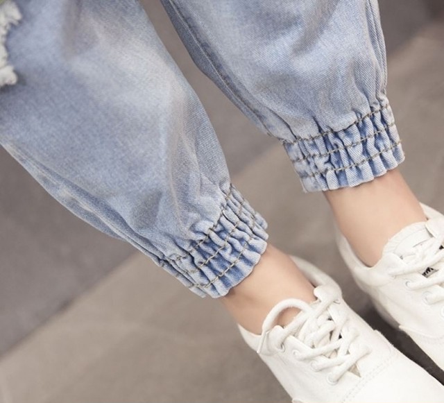 デニムパンツ ジーンズ レディース ボトムス カジュアル ダメージ デニム クロップド パンツ 穴あき ジーンズ 大きいサイズ 春新作 春 夏 春色 春服 春sale ゆったり デニムパンツ ジーンズ Leaflower 001 リーフラワー レディースファッション専門店