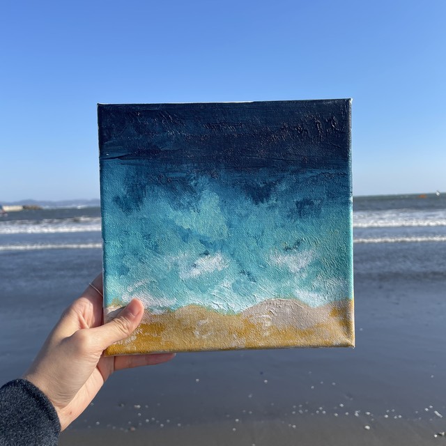 青い海の絵 Sea おしゃれ インテリア 絵 壁 飾り Outside Room