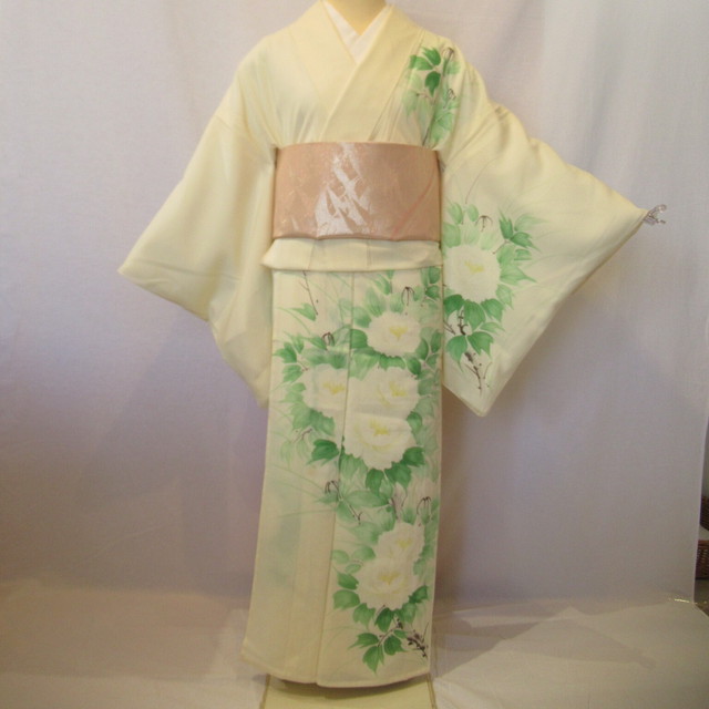 最大74％オフ！ 紋錦紗 訪問着 着物 刺繍金彩 草花 antique kimono A ...
