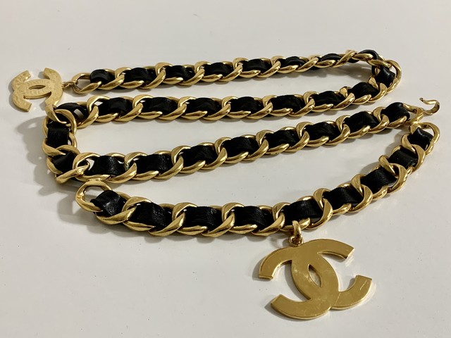 21年最新海外 海外直営 Chanel ブルー クリスタル ゴールドチェーンベルト 代引不可 Armondmorales Com