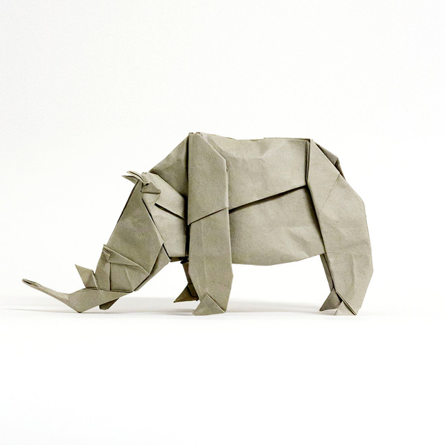 Rhino サイ 折り紙 112 Origami Design