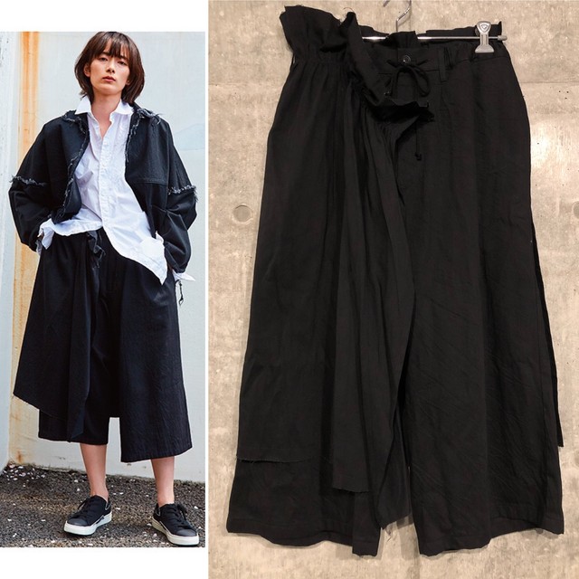 美品 ヨウジヤマモト コットン ダブルラップスカートパンツ 374 Yohji Yamamoto Shop ヨウジヤマモト 販売