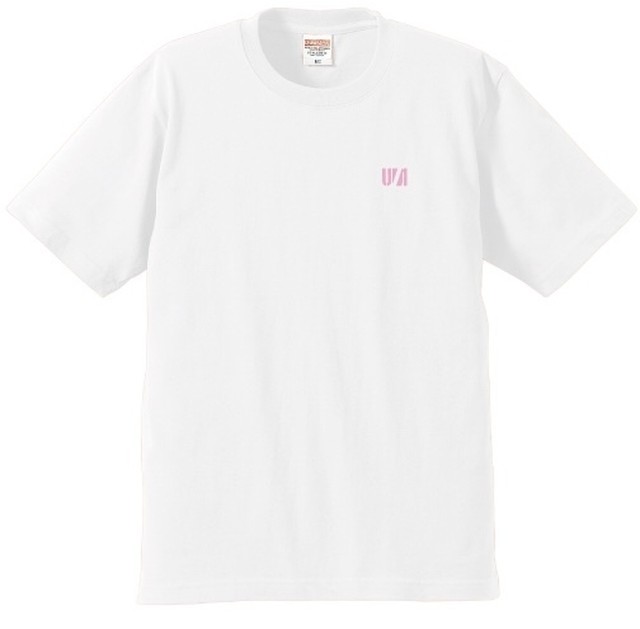 オープン記念価格 ワンポイントロゴ白tシャツ ピンク U 1