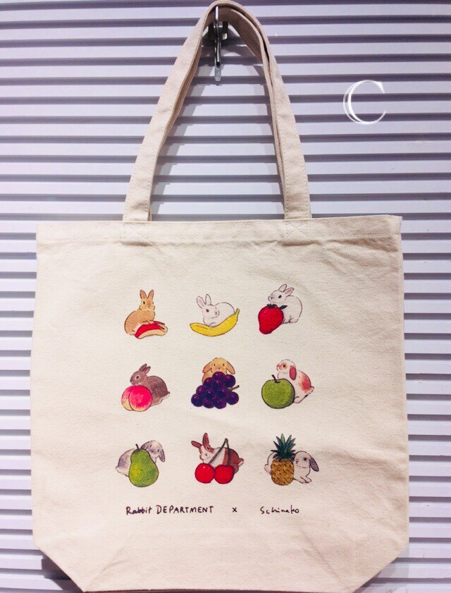 森山標子イラストa4トートバッグ ラビットデパートメント Rabbit Department うさぎ雑貨