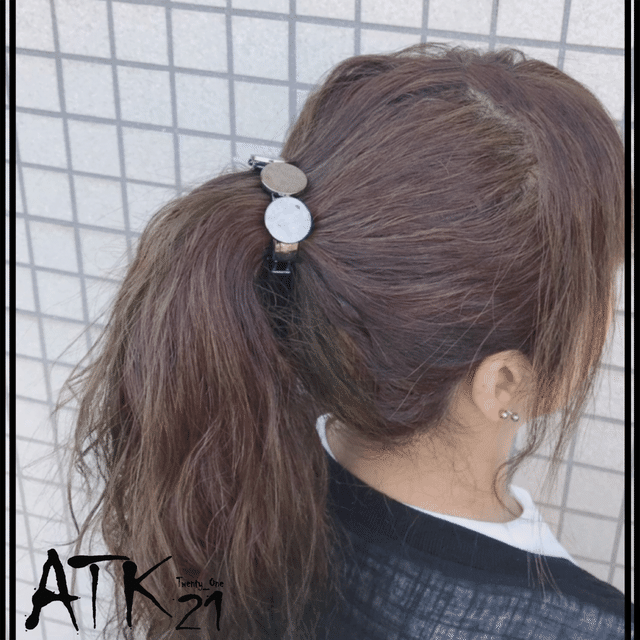 サークルプレート アーチ型バナナクリップ アーチクリップ シンプル カジュアル 髪留め しっかり留まる レディース 簡単ヘアアレンジ ヘアアクセサリー Bnn Atk21