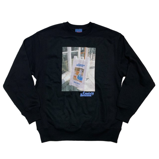 【Crudely Hommes】Cafe Front Graphic Heavy Weight Sweat Tops
