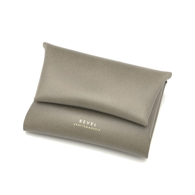 折革ミニ財布 - S.WALLET グレー