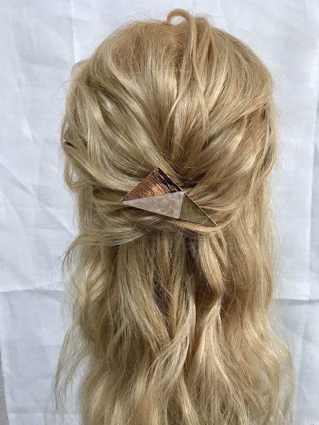 パターン三角ヘアクリップ Naturich