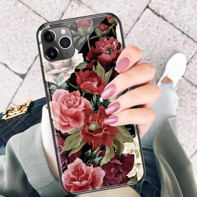 強化ガラスケース 花柄 Iphone11 Proケース 薔薇 Galaxy S10 ケース 美しい Iphone11 Xs Xr 8 8plus 7 7plus保護カバー 女子 Galaxy S10 S9 S9 Note9 S8 S8 Note8 ケース 大人 センス 年新品発売 Girlshares