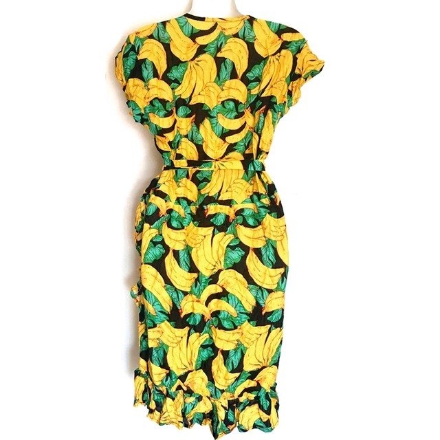 Banana柄 トロピカル リゾート ラップワンピース バナナ柄 バリ島直輸入 Givinggate