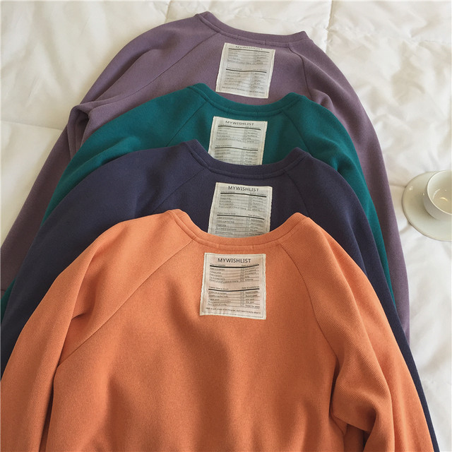 ビビットカラーのバックパッチセーター【Vivid color back patch sweater】
