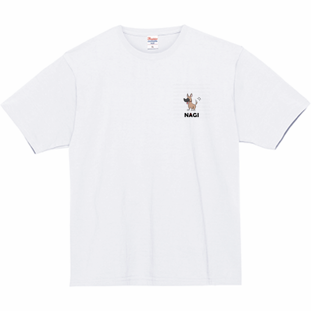 イラストワンポイントtシャツ ロゴあり White Nagiのtシャツ屋さん