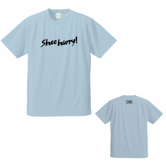 【限定】SHOEHURRY! DRY T-SHIRTS|ドライTシャツ(サックス/ブラック)