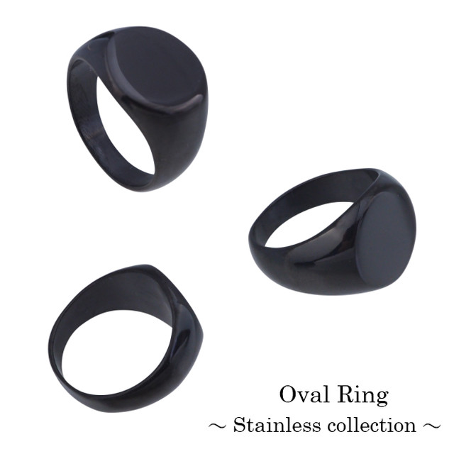 印台リング ブラック メンズ ピンキーリング ステンレス 印台 リング 黒 指輪 メンズ レディース シンプル ブラックリング Abalent
