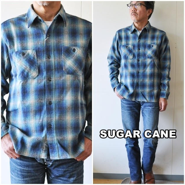 Sugarcane シュガーケーン チェックワークシャツ 東洋エンタープライズ ネルシャツ Bluelineshop