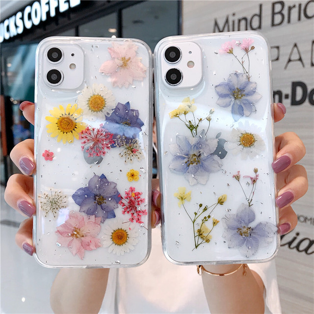 Iphoneケース 各機種 おしゃれ 人気 安い 韓国 かわいい 押し花 上品 清楚 シンプル 大人 女子 スマホカバー アイフォン Cospa Fashion