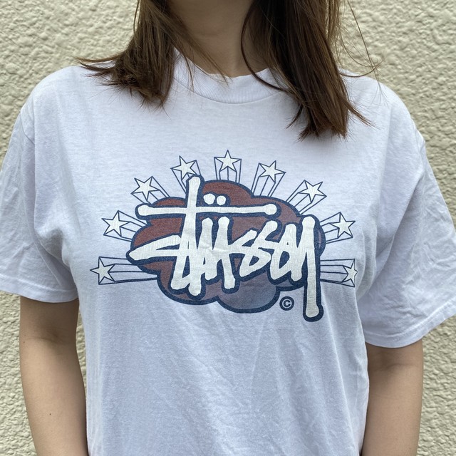 Stussy Tシャツ 90s ビッグロゴ 超希少 星 スター Coupe