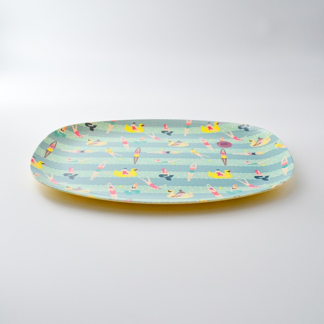 Rice Melamine Rectangular Plate メラミンプレート スイミング Freeen