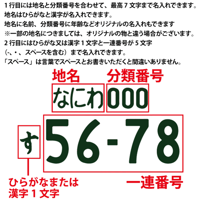 ナンバープレート キーホルダー 両面 名入れ Id 愛車 車名 メッセージ リアル メタル フレーム 名前入り ごほうび屋