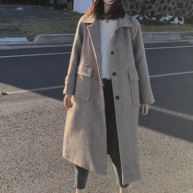 アウター レディース 秋冬 コート ステンカラーコート ロング丈 ツイード柄 ベーシック ゆったり オーバーサイズ 大人可愛い 大人カジュアル ポケット付き Prism One プリズム ワン