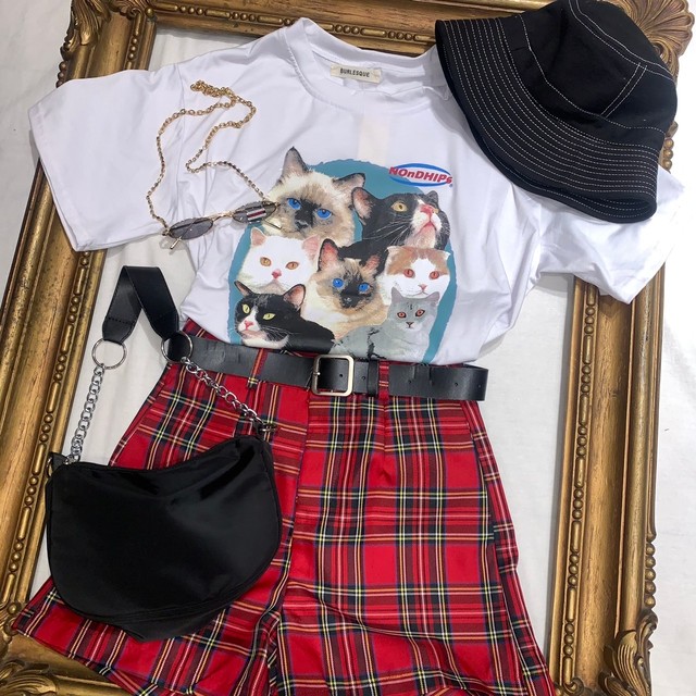 ベルト付チェックショーパン Burlesque