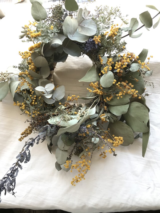 ミモザとユーカリのリース Kisara