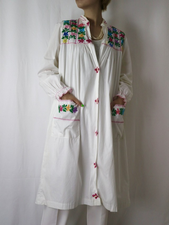 flower pattern embroidery dress【5757】