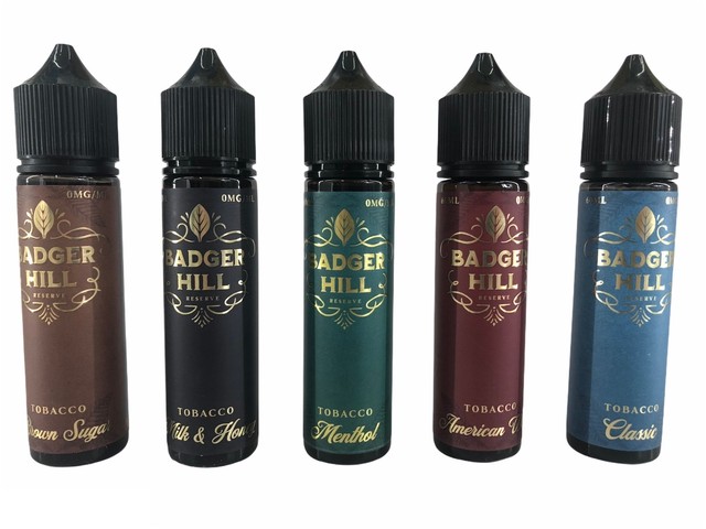 Badger Hill E Liquid 本格タバコフレーバーシリーズ タバコ ミルク ハニー メンソール 電子タバコ専門店 World Vape Shop Japan 仙台店