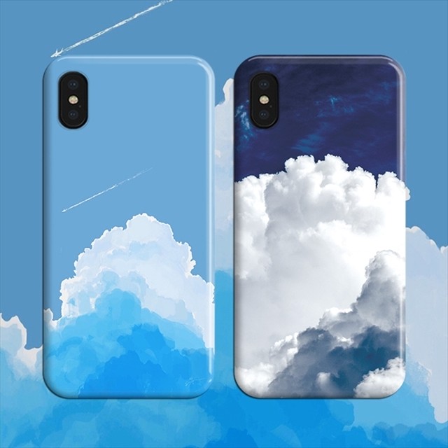 Iphoneケース 青空 雲 ブルー 個性的 風景 絵画風 ユニセックス おしゃれ おもしろい かわいい カバー スマホケース ソフトケース 6 6s 6plus 6splus 7 8 7plus 8plus X Xs Xsmax Xr 11 11pro 11promax メンズ レディース プレゼント インスタ映え 大人可愛い 取寄