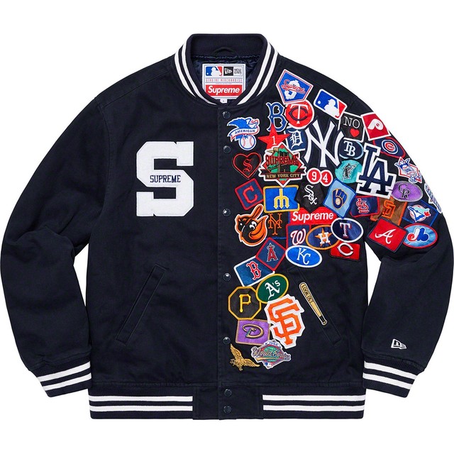 Supreme New Era Mlb Varsity Jacket Size L Nv Supreme Supreme シュプリーム ニューエラ ジャケット ネイビー サイズl Inception