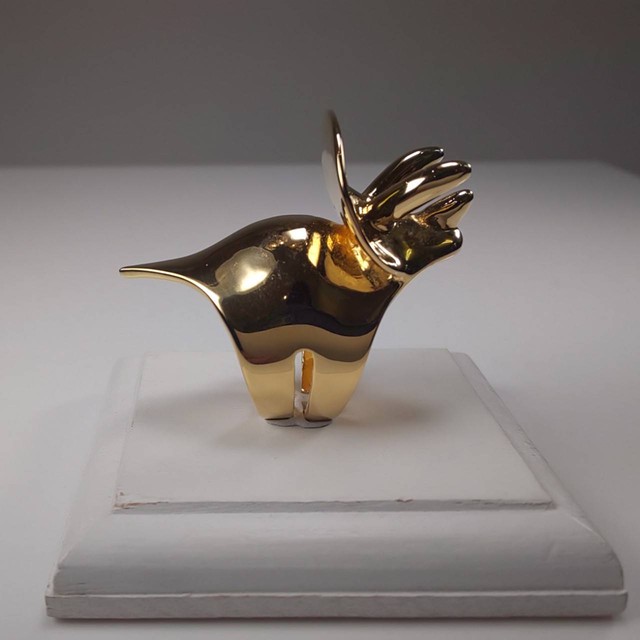 トリケラトプス リング 真鍮18ｋｺｰﾃｨﾝｸﾞ Noesis