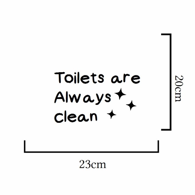 英語版 トイレはいつもきれいにステッカーシール 思い出屋さん