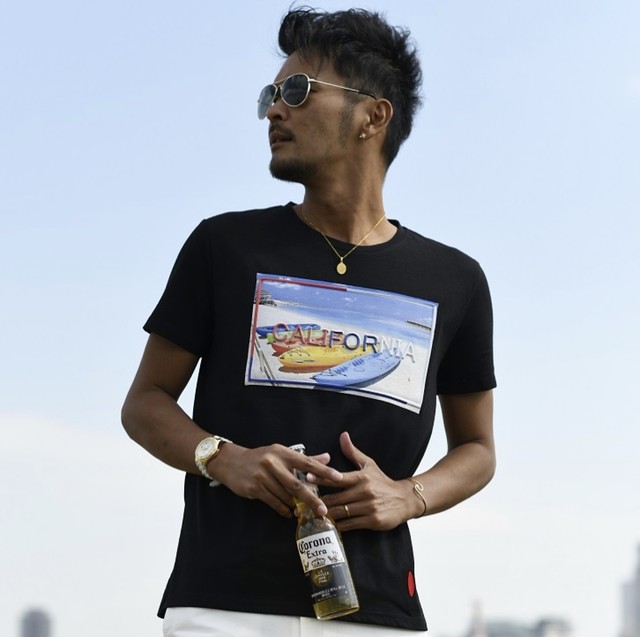夏 人気 California Surf Board エンボス 半袖 Tシャツ メンズ レディース カップル ペア サーフ 海 ビーチ リゾート 西海岸 カリフォルニア 水着 海外 ファッション Old Rookie