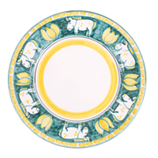 カンパーニャ州伝統のアニマル柄のディナー皿 Pp001 Miapreferita